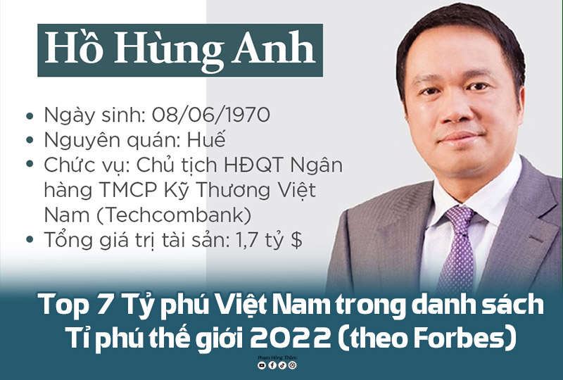 7 tỷ phú giàu nhất Việt Nam năm 2022 theo Forbes 7